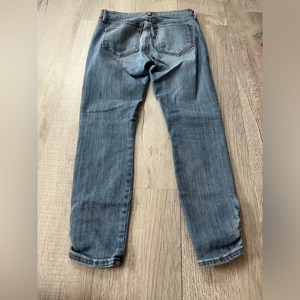 Loft skinny ruched hem jeans size 2P - Picture 3 of 10